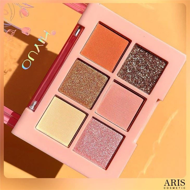 Six Eye Palette 6 Colors Eyeshadow Makeup Palette Matte Shimmer Glitter Pigment Eye Shadow Pallete